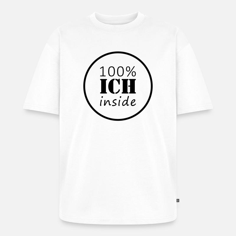 100% ich inside | Kreis - Unisex Premium Oversized Bio T-Shirt - Weiß