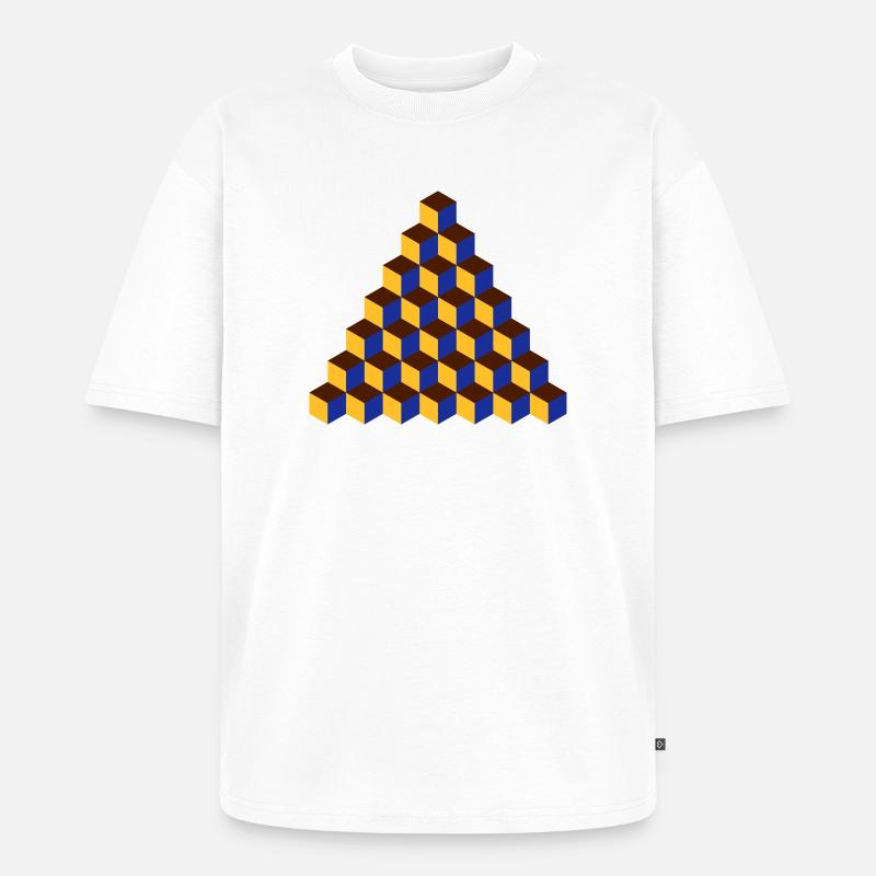 Pattern (7) - Unisex Premium Oversized Organic T-Shirt - white