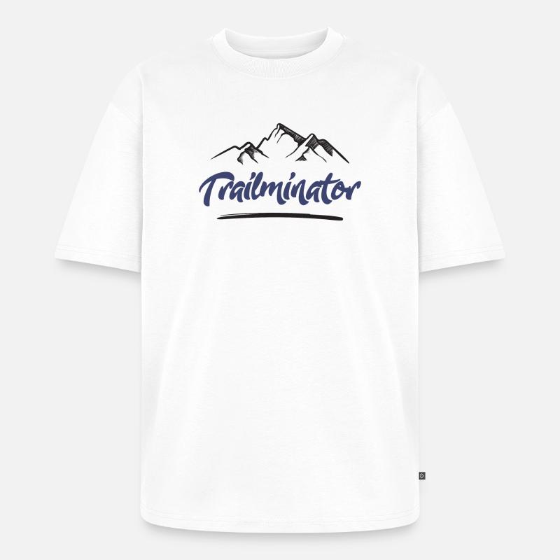 Trail Running - Trailminator - Unisex Premium Oversized Bio T-Shirt - Weiß