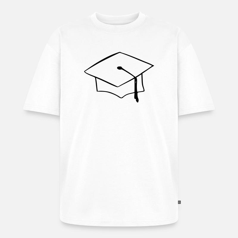 Abschlusshut - Unisex Premium Oversized Bio T-Shirt - Weiß
