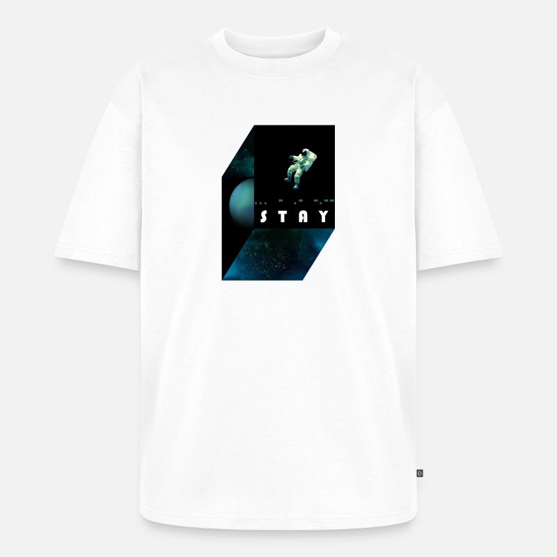 stay / morse code - Unisex Premium Oversized Bio T-Shirt - Weiß