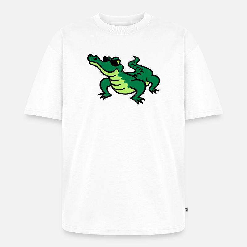 Cool Croc - Unisex Premium Oversized Bio T-Shirt - Weiß