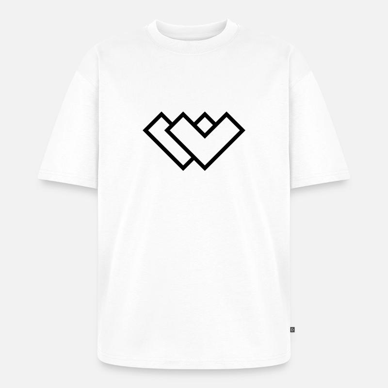 Logo W - T-shirt Premium bio oversize Unisexe - blanc