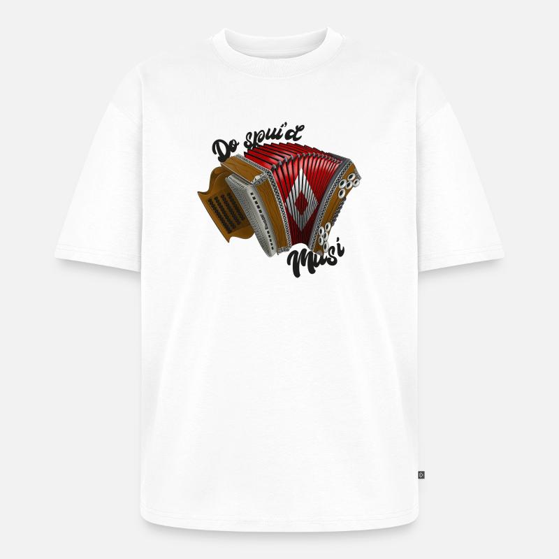 Do spui'd Musi // dunkel | ZiachON! - Unisex Premium Oversized Bio T-Shirt - Weiß