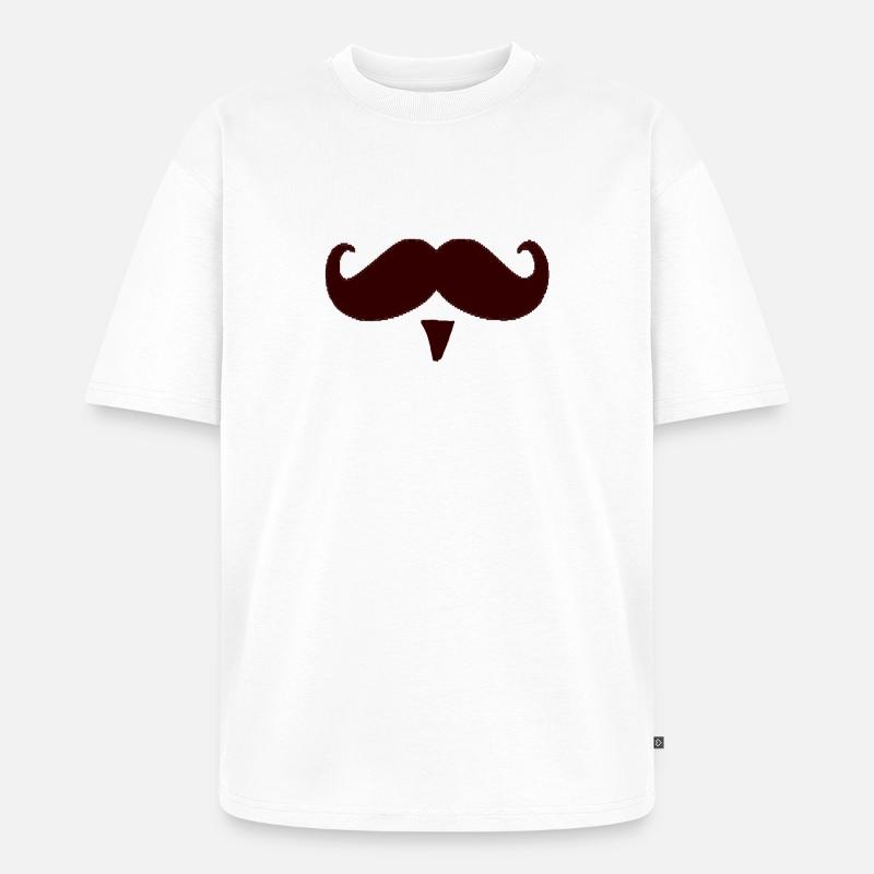 Mustache mustache mustache gift - Unisex Premium Oversized Organic T-Shirt - white