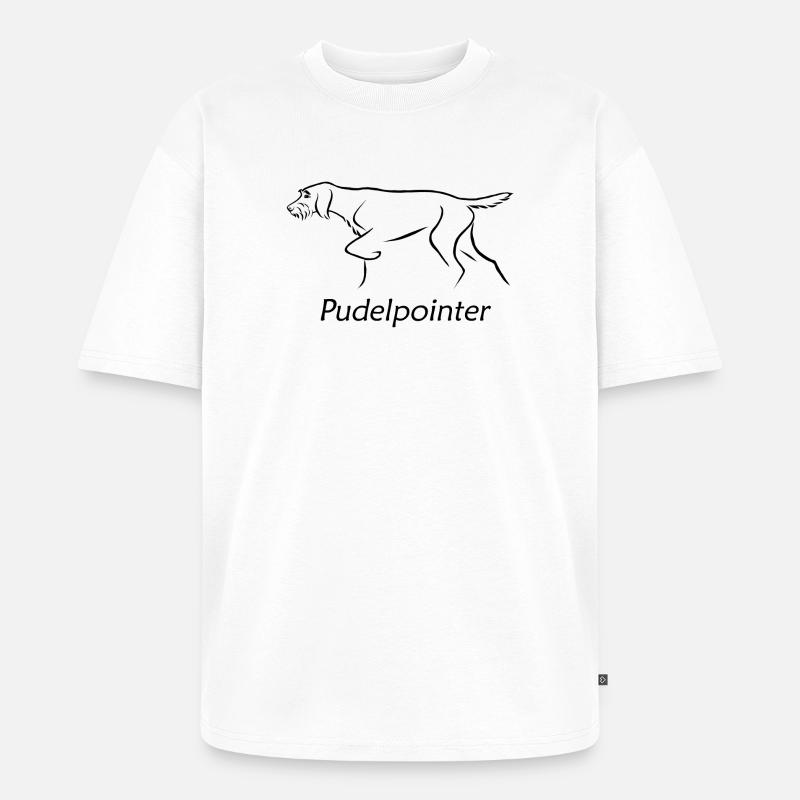 Poodle pointer - Unisex Premium Oversized Organic T-Shirt - white