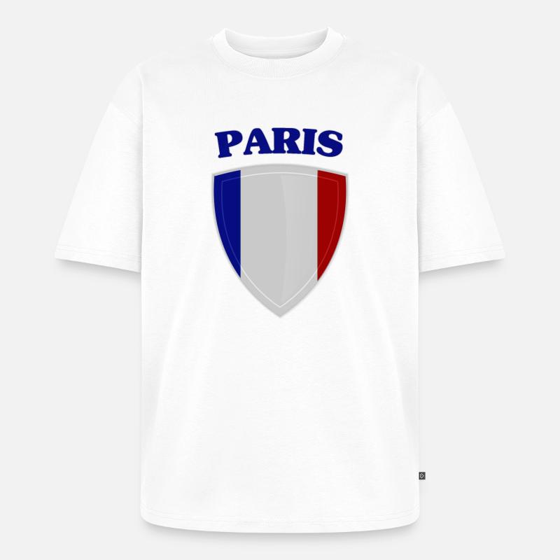 Paris - Unisex Premium Oversized Bio T-Shirt - Weiß