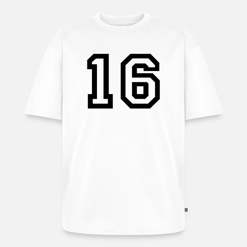 16 - Unisex Premium Oversized Bio T-Shirt - Weiß