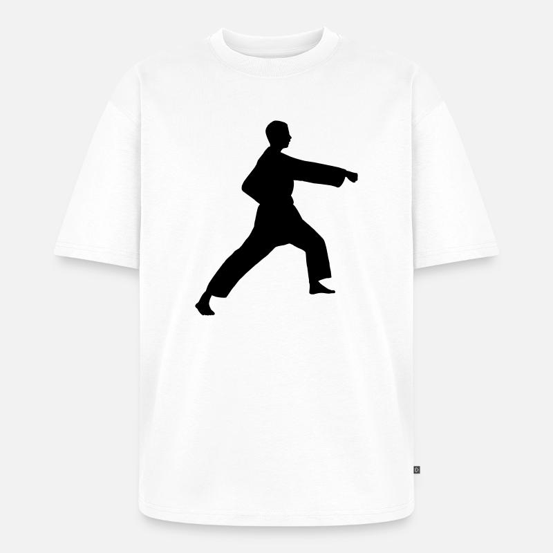 Punsch Karate oder Teakwondo Punsch - Unisex Premium Oversized Bio T-Shirt - Weiß