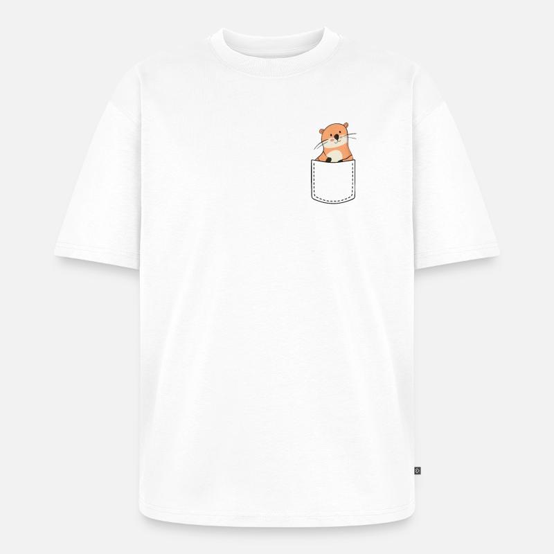 Otter - Unisex Premium Oversized Bio T-Shirt - Weiß