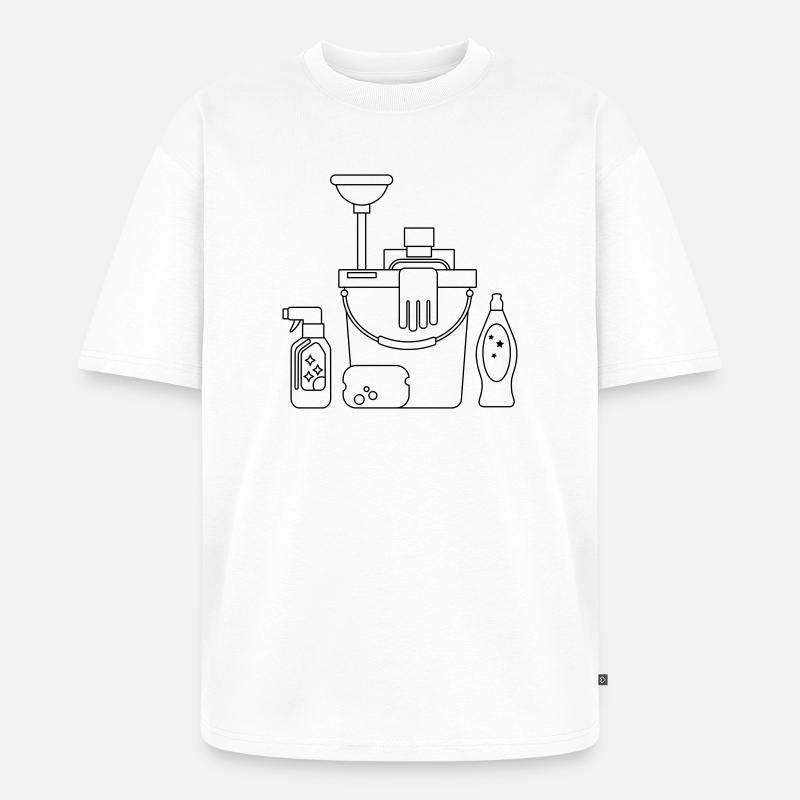 Putzeimer - Unisex Premium Oversized Bio T-Shirt - Weiß