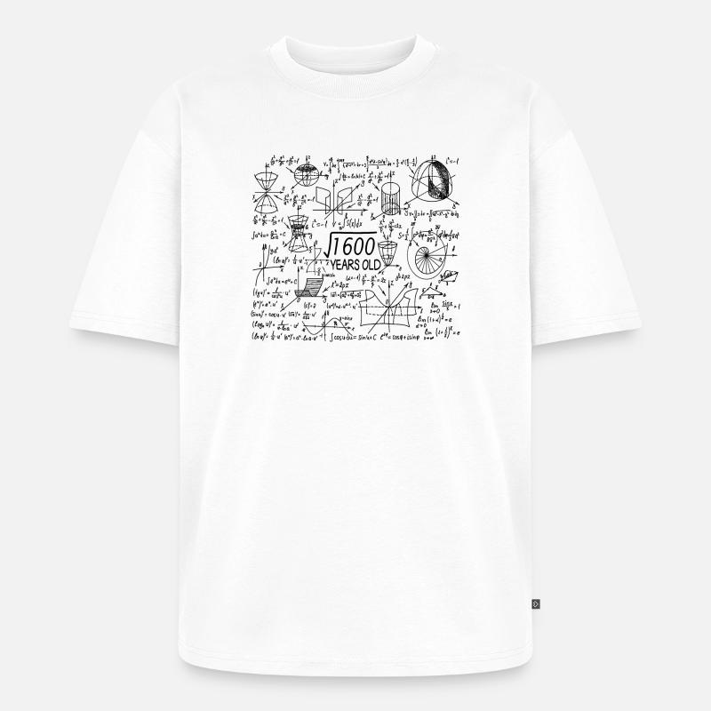 40 ans pour les profs de maths et les geeks en maths - T-shirt Premium bio oversize Unisexe - blanc
