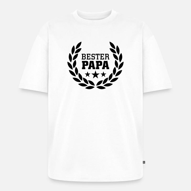 Bester Papa - Unisex Premium Oversized Bio T-Shirt - Weiß