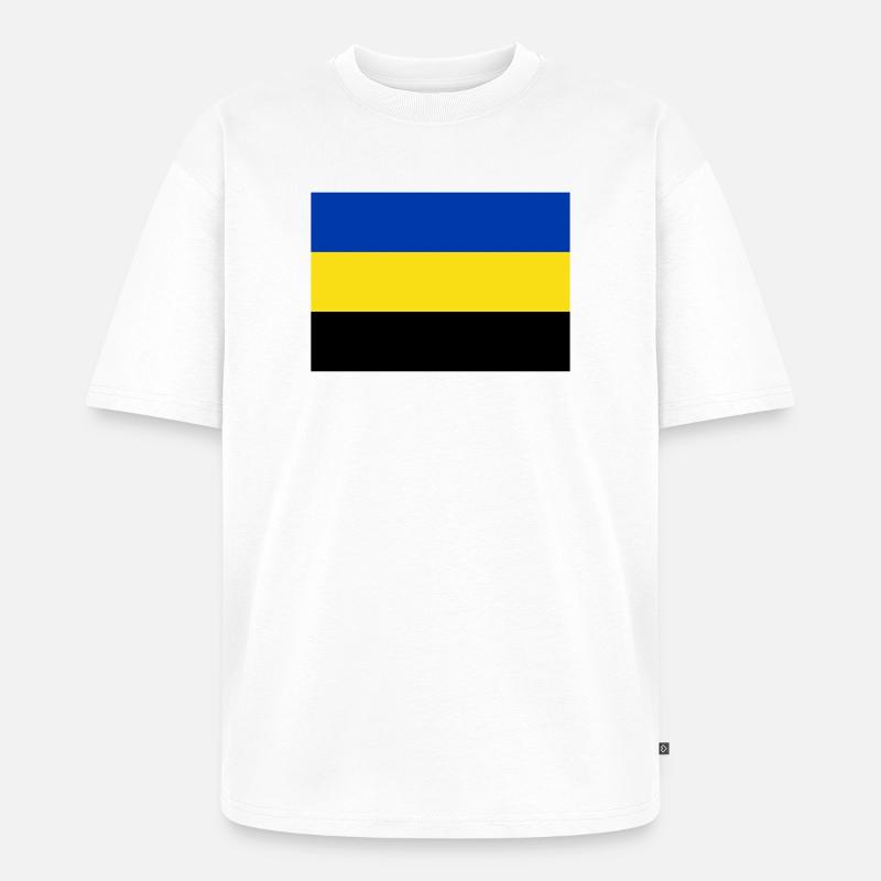 Drapeau de la Gueldre - T-shirt Premium bio oversize Unisexe - blanc
