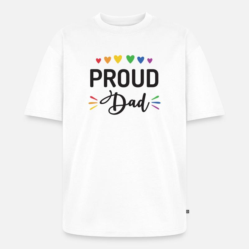 Stolzer Papa - Unisex Premium Oversized Bio T-Shirt - Weiß