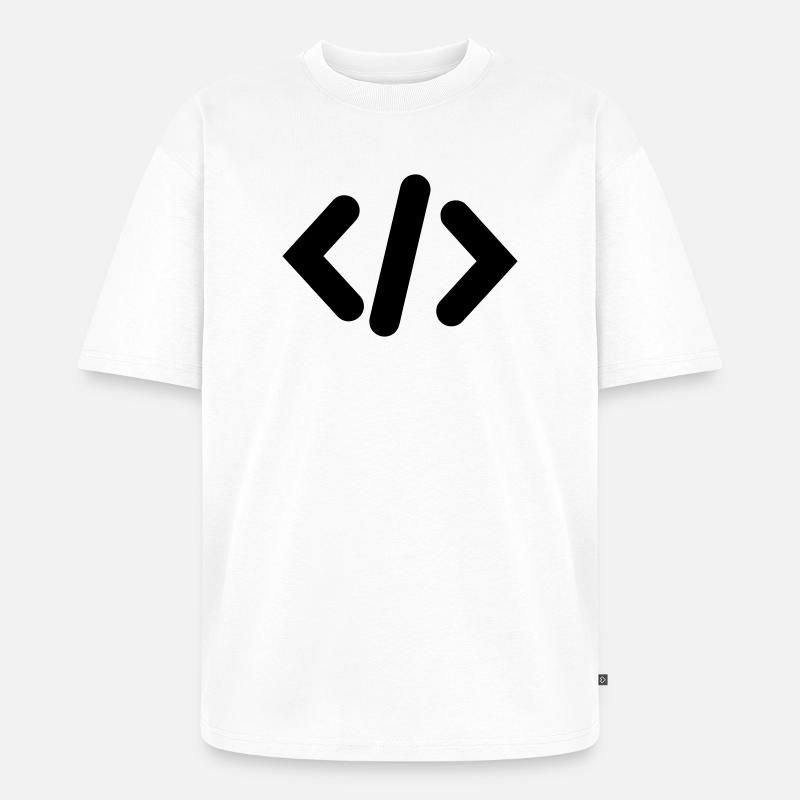 Code du programmeur - T-shirt Premium bio oversize Unisexe - blanc