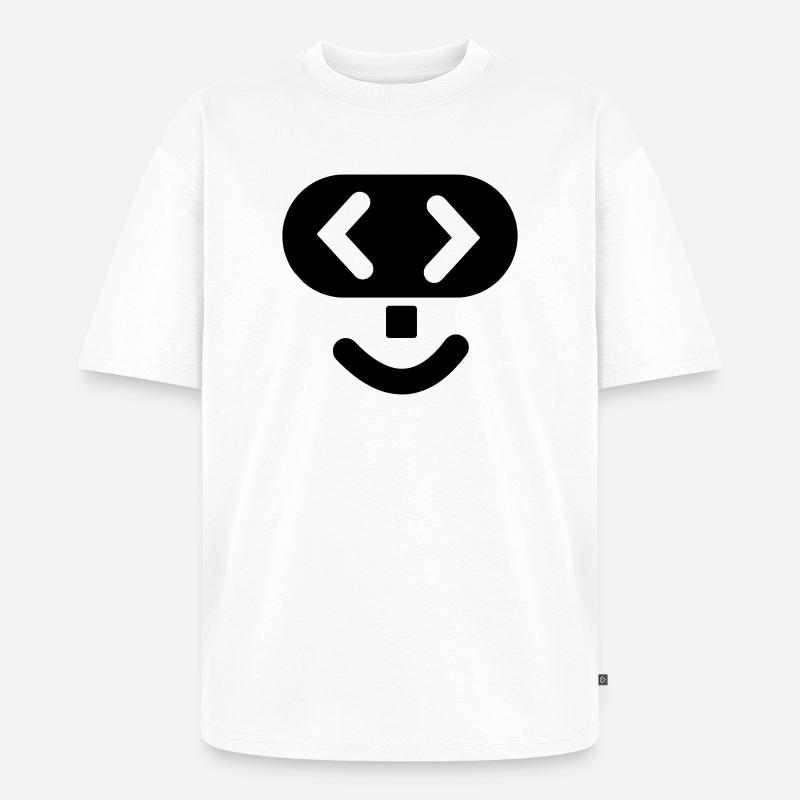 Hacker-Logo 2 - Unisex Premium Oversized Bio T-Shirt - Weiß