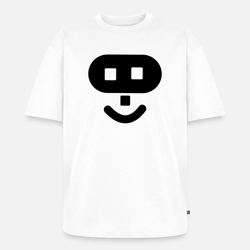 Hacker-Logo - Unisex Premium Oversized Bio T-Shirt - Weiß