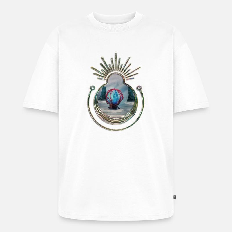 Dans le cocon sur la plage - T-shirt Premium bio oversize Unisexe - blanc