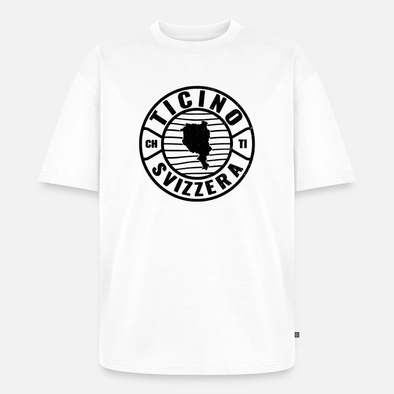 Ticino Schweiz Emblem Design - Unisex Premium Oversized Bio T-Shirt - Weiß