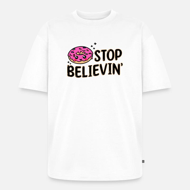 Sweets Snacking Statement Delicious Donut - Unisex Premium Oversized Organic T-Shirt - white