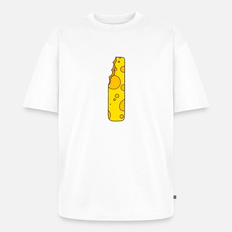 Buchstabe I - Unisex Premium Oversized Bio T-Shirt - Weiß