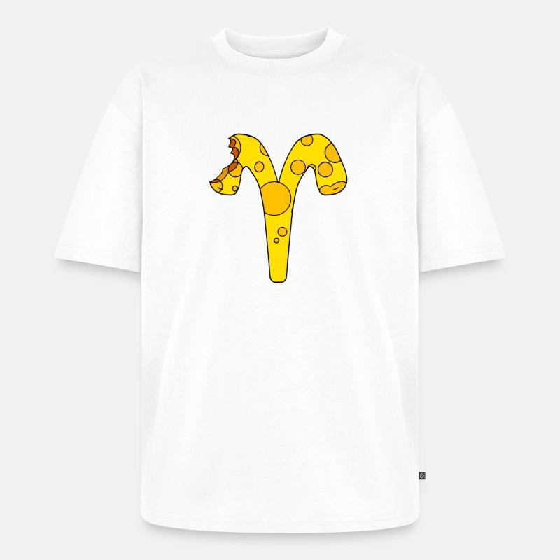 Sternzeichen Widder - Unisex Premium Oversized Bio T-Shirt - Weiß