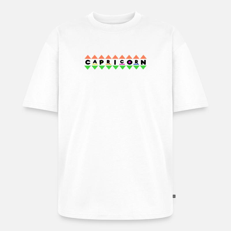 Gezeiten Aberglaube Steinbock Astrologie Spruch - Unisex Premium Oversized Bio T-Shirt - Weiß