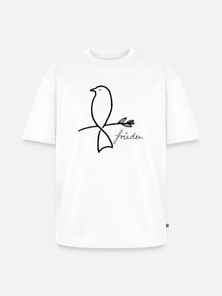 Peace - Unisex Premium Oversized Organic T-Shirt - white
