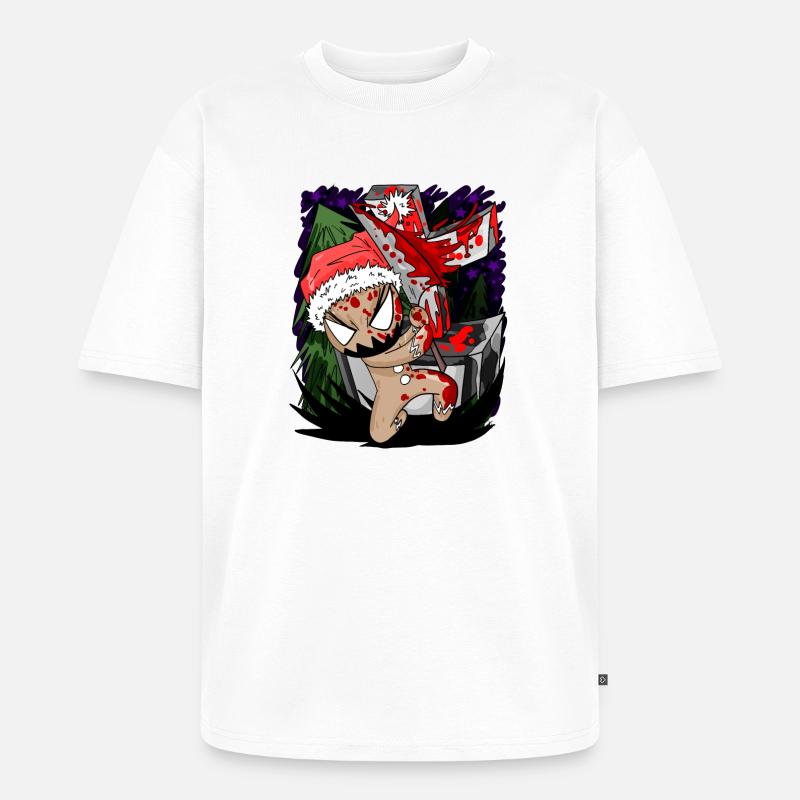 gruseliger Lebkuchen - Unisex Premium Oversized Bio T-Shirt - Weiß