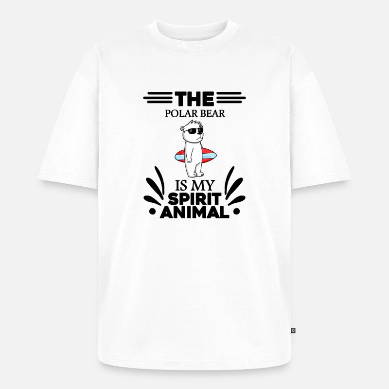 Eisbär Polarbär Bär - Unisex Premium Oversized Bio T-Shirt - Weiß