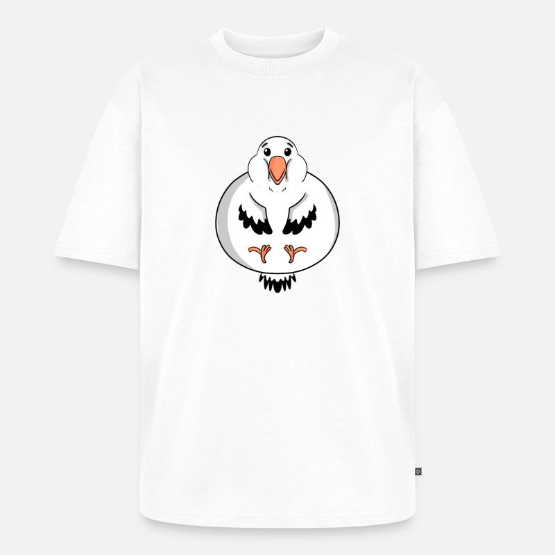 Fett Möwe Körperfett - Unisex Premium Oversized Bio T-Shirt - Weiß