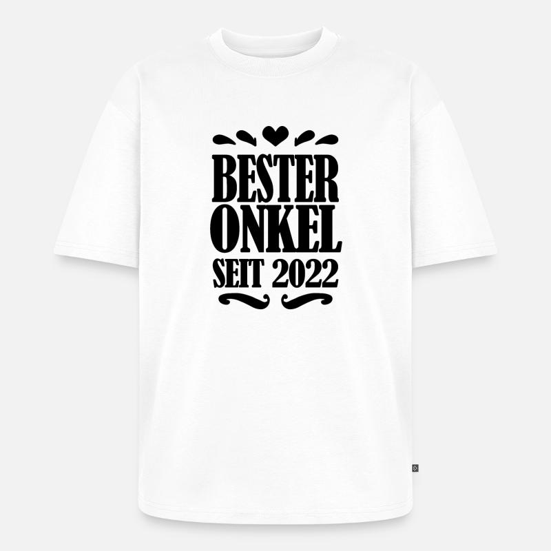Bester Onkel seit 2022 - Unisex Premium Oversized Bio T-Shirt - Weiß