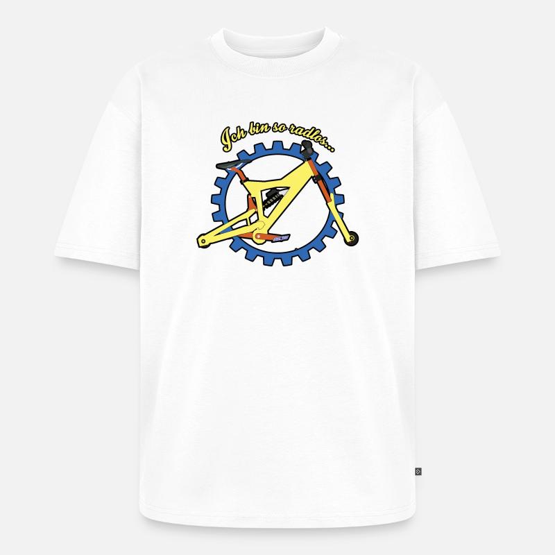 Ich bin so radlos - Unisex Premium Oversized Bio T-Shirt - Weiß