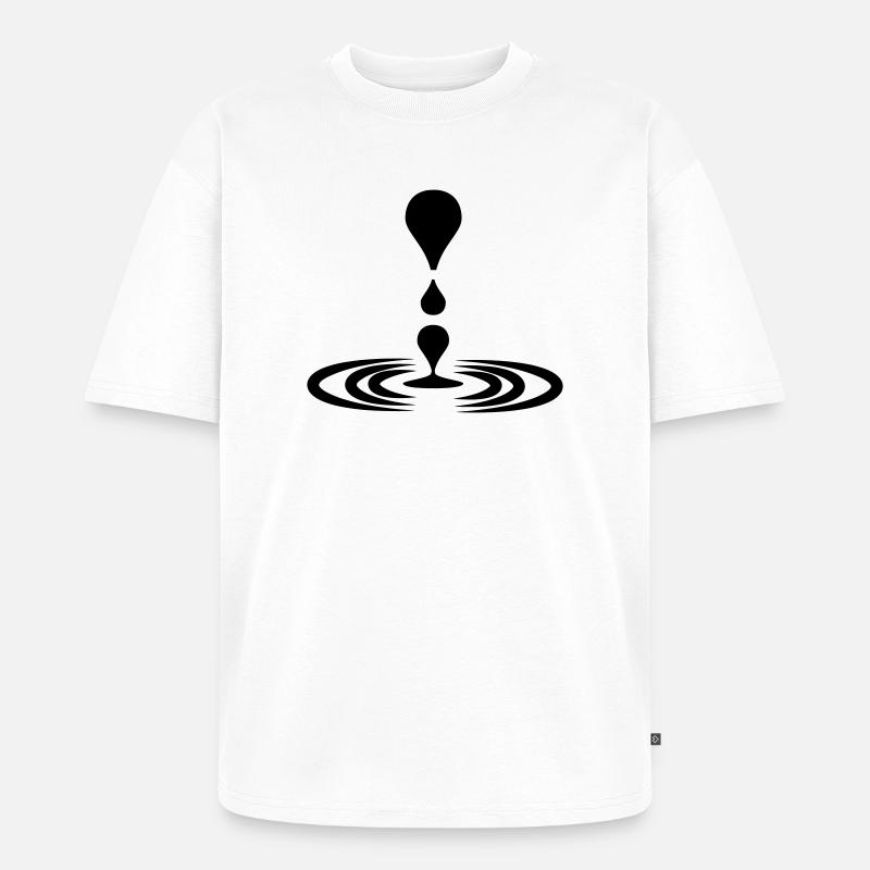 Drop Water Logo Achtsamkeit - Unisex Premium Oversized Bio T-Shirt - Weiß