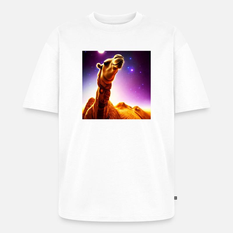 Dromedar Kamel - Wüstenschiff - Unisex Premium Oversized Bio T-Shirt - Weiß