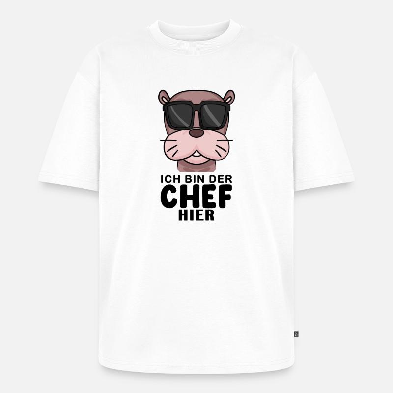 Cool Robbe Chef Spruch - Unisex Premium Oversized Bio T-Shirt - Weiß