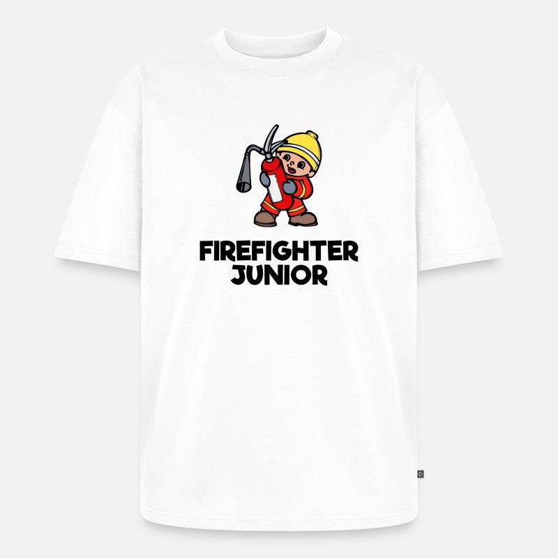Freiwillige Feuerwehr Lebensretter Statement - Unisex Premium Oversized Bio T-Shirt - Weiß