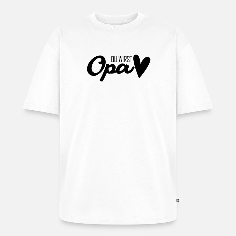 Opa - Opa werden - Bald Opa - Unisex Premium Oversized Bio T-Shirt - Weiß