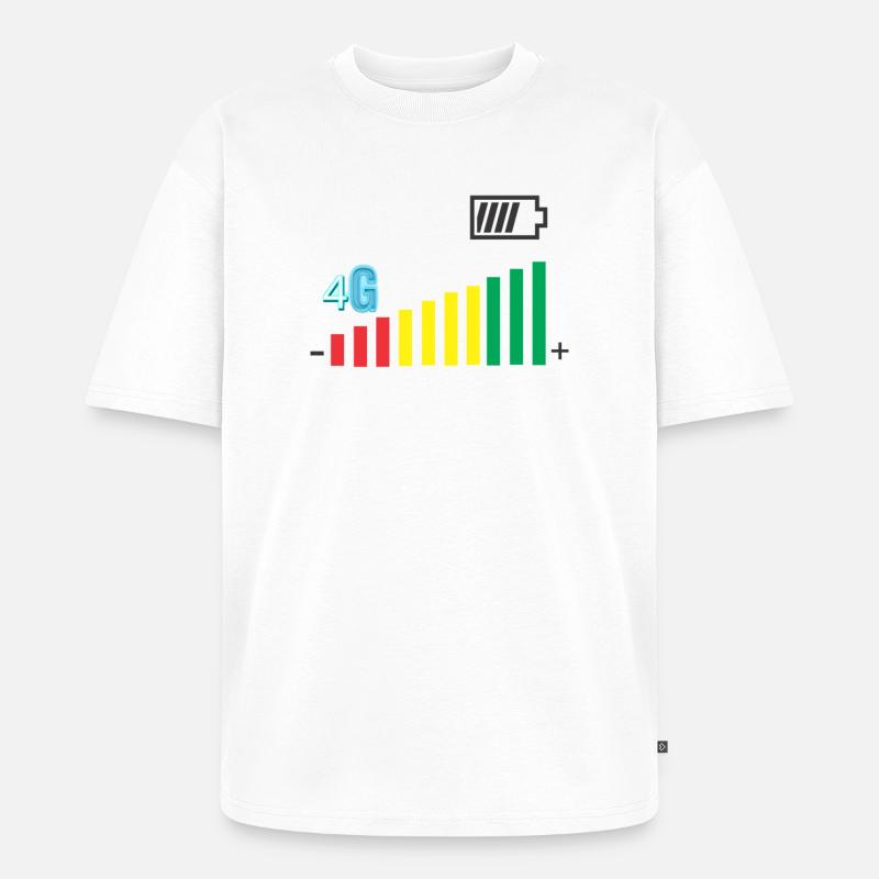 Coverage level - Unisex Premium Oversized Organic T-Shirt - white