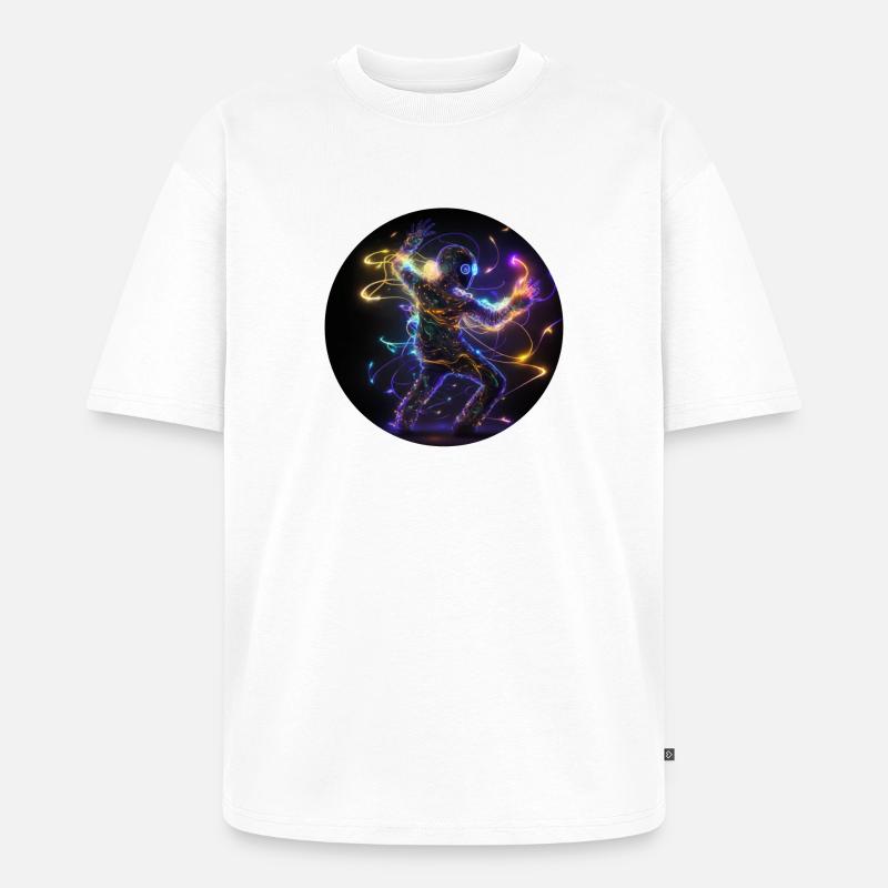 Dance Halluzination Techno - Unisex Premium Oversized Bio T-Shirt - Weiß