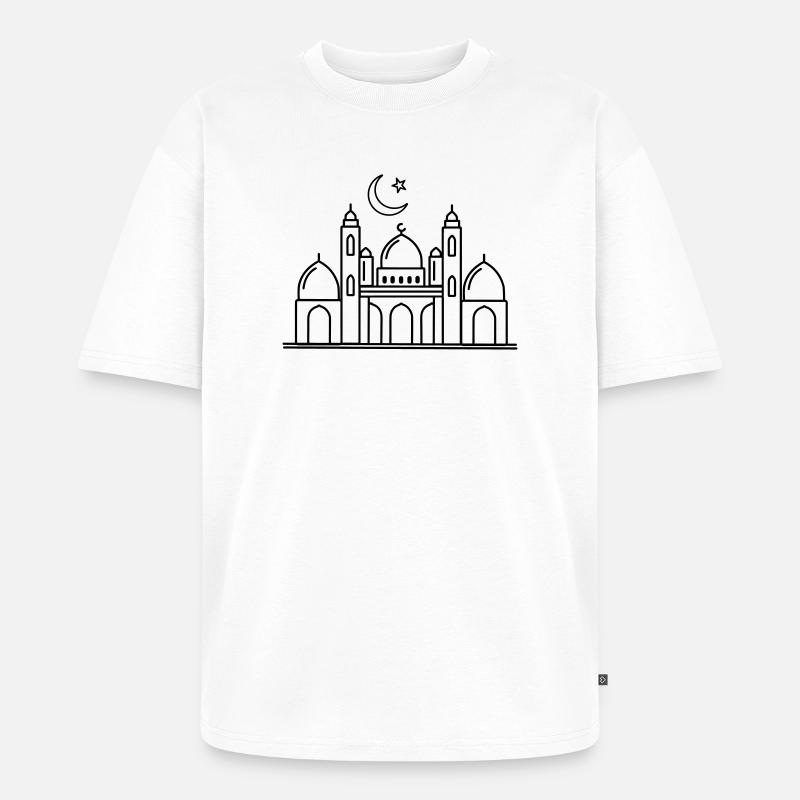 Moschee religiöse Kultstätte transparent - Unisex Premium Oversized Bio T-Shirt - Weiß