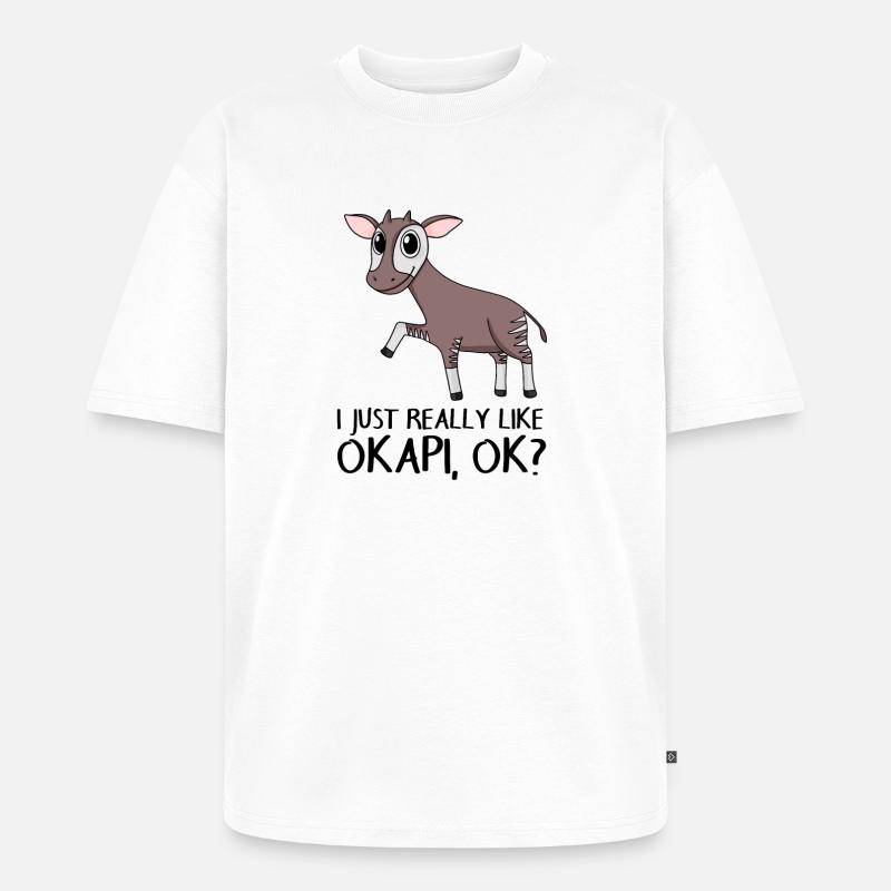 Okapi - Unisex Premium Oversized Bio T-Shirt - Weiß