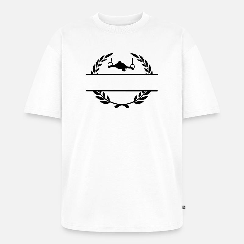 Lorbeerkranzwender in den Ringen - Unisex Premium Oversized Bio T-Shirt - Weiß