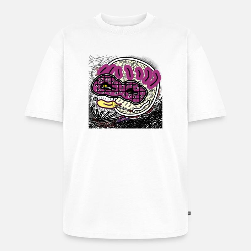 Comic-Mann - Unisex Premium Oversized Bio T-Shirt - Weiß