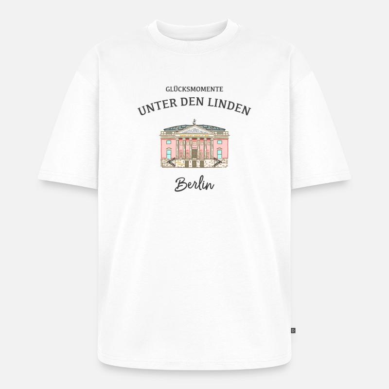 Berlin, Oper Unter den Linden - Unisex Premium Oversized Bio T-Shirt - Weiß