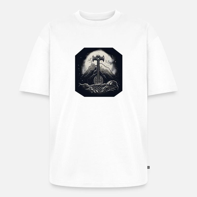 Mjölnir - Unisex Premium Oversized Bio T-Shirt - Weiß