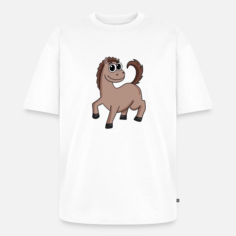 Pferd Pferdebesitzer - Unisex Premium Oversized Bio T-Shirt - Weiß