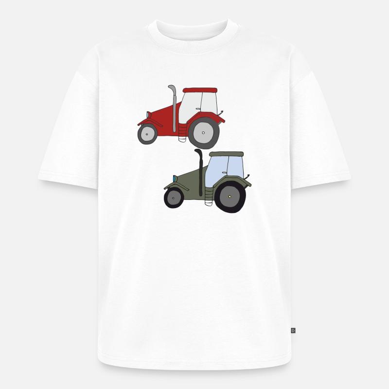 traktor treffen - Unisex Premium Oversized Bio T-Shirt - Weiß