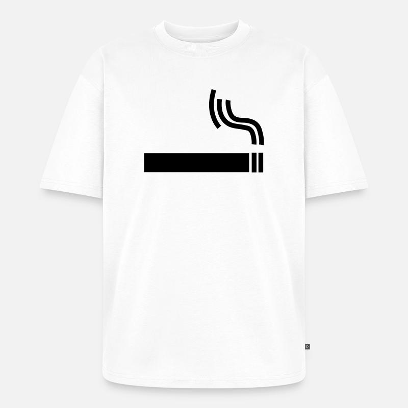 Zigarette Cigarette raucherpause - Unisex Premium Oversized Bio T-Shirt - Weiß
